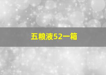 五粮液52一箱