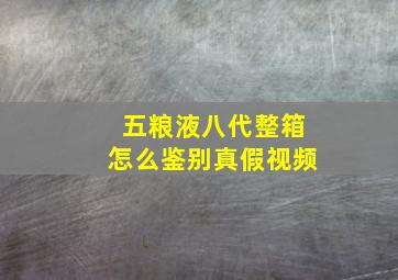 五粮液八代整箱怎么鉴别真假视频