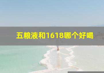 五粮液和1618哪个好喝