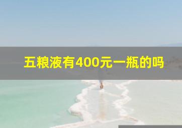 五粮液有400元一瓶的吗