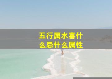 五行属水喜什么忌什么属性