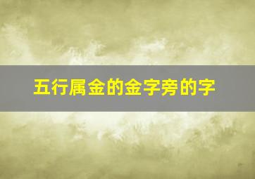 五行属金的金字旁的字