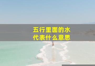 五行里面的水代表什么意思