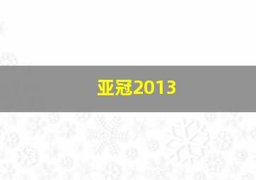 亚冠2013