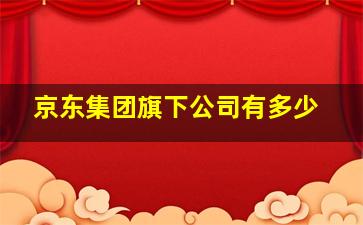 京东集团旗下公司有多少