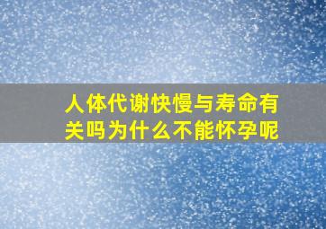 人体代谢快慢与寿命有关吗为什么不能怀孕呢