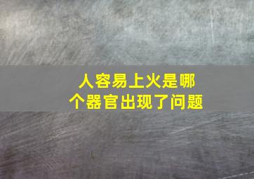 人容易上火是哪个器官出现了问题