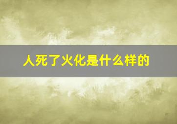 人死了火化是什么样的