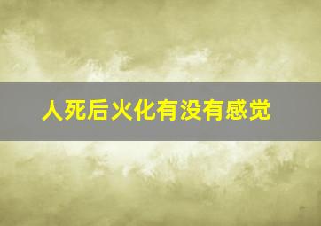 人死后火化有没有感觉