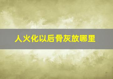 人火化以后骨灰放哪里