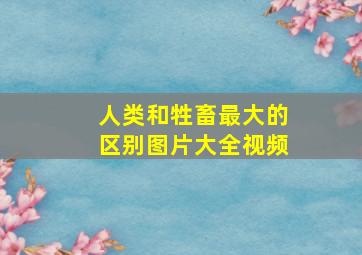 人类和牲畜最大的区别图片大全视频