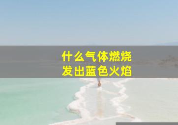 什么气体燃烧发出蓝色火焰