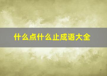 什么点什么止成语大全