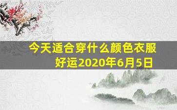 今天适合穿什么颜色衣服好运2020年6月5日