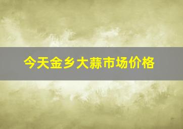 今天金乡大蒜市场价格