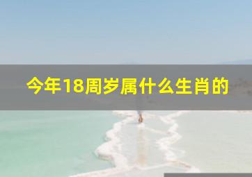 今年18周岁属什么生肖的