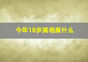 今年18岁属相属什么