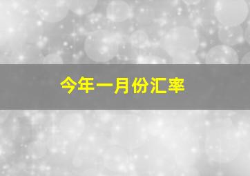 今年一月份汇率