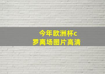 今年欧洲杯c罗离场图片高清