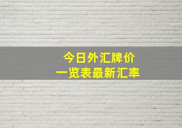 今日外汇牌价一览表最新汇率