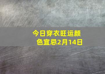 今日穿衣旺运颜色宜忌2月14日