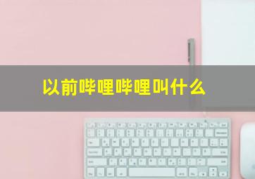 以前哔哩哔哩叫什么