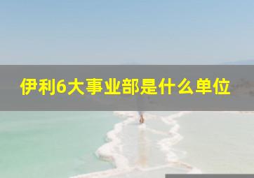 伊利6大事业部是什么单位