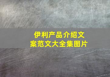 伊利产品介绍文案范文大全集图片