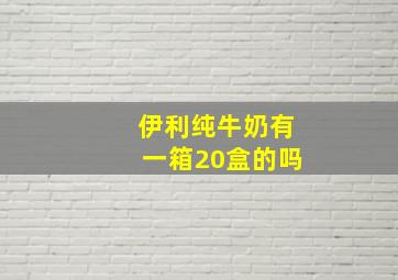 伊利纯牛奶有一箱20盒的吗