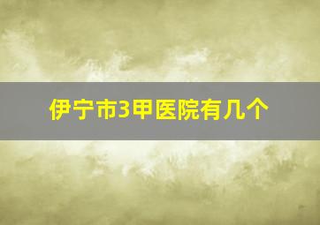 伊宁市3甲医院有几个