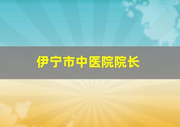 伊宁市中医院院长