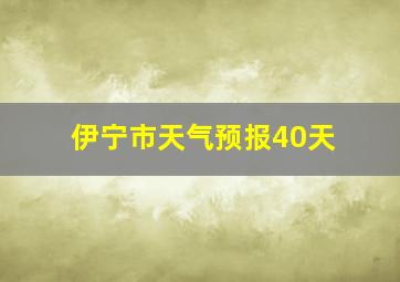 伊宁市天气预报40天