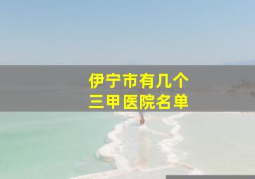 伊宁市有几个三甲医院名单