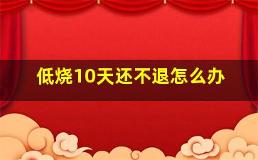 低烧10天还不退怎么办