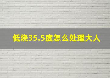 低烧35.5度怎么处理大人