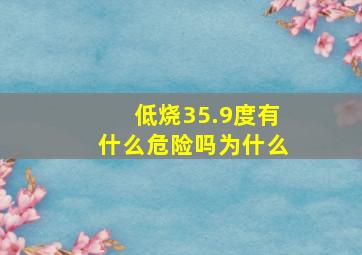 低烧35.9度有什么危险吗为什么