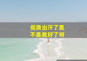 低烧出汗了是不是就好了呀