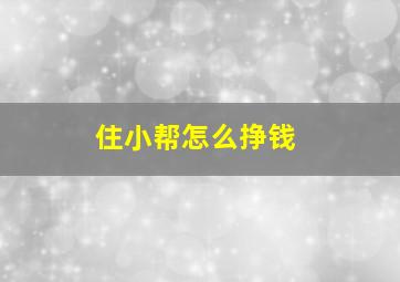 住小帮怎么挣钱