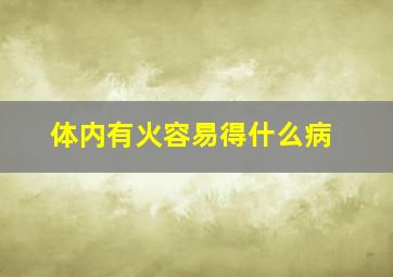 体内有火容易得什么病