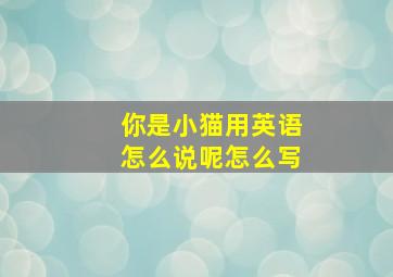 你是小猫用英语怎么说呢怎么写