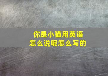 你是小猫用英语怎么说呢怎么写的