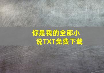 你是我的全部小说TXT免费下载