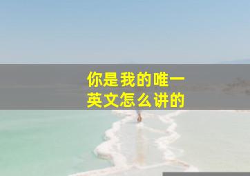 你是我的唯一英文怎么讲的