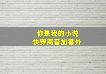 你是我的小说快穿离音加番外