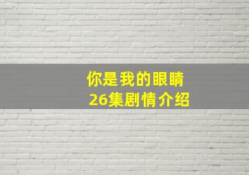 你是我的眼睛26集剧情介绍