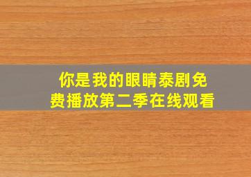 你是我的眼睛泰剧免费播放第二季在线观看