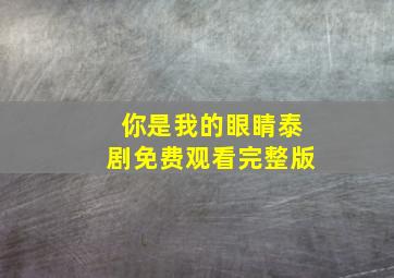 你是我的眼睛泰剧免费观看完整版