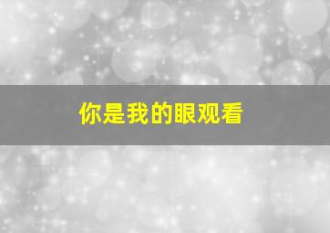 你是我的眼观看