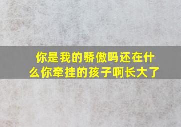 你是我的骄傲吗还在什么你牵挂的孩子啊长大了