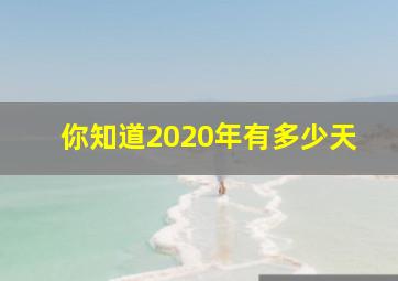 你知道2020年有多少天